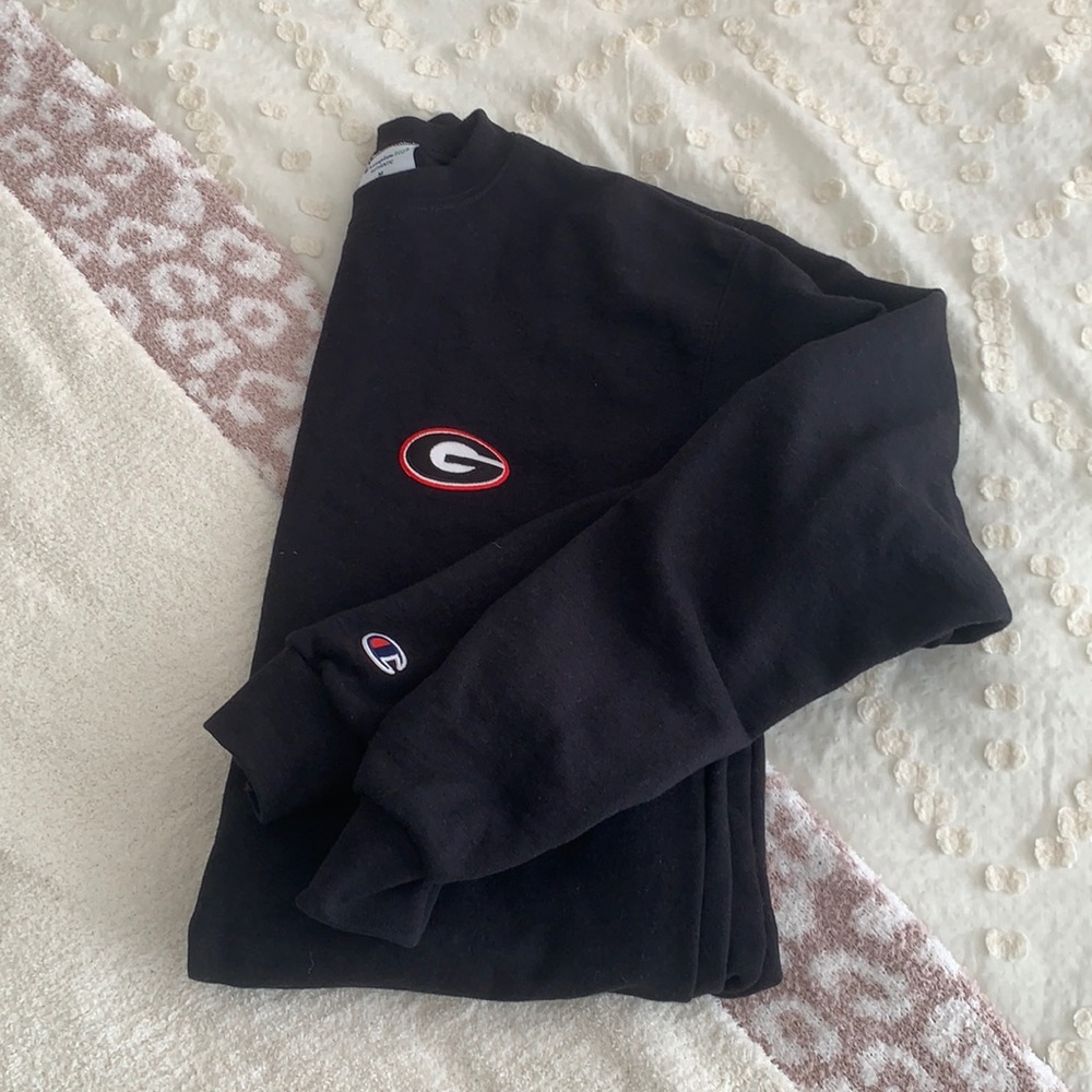 women’s champion georgia crew neck sweatshirt